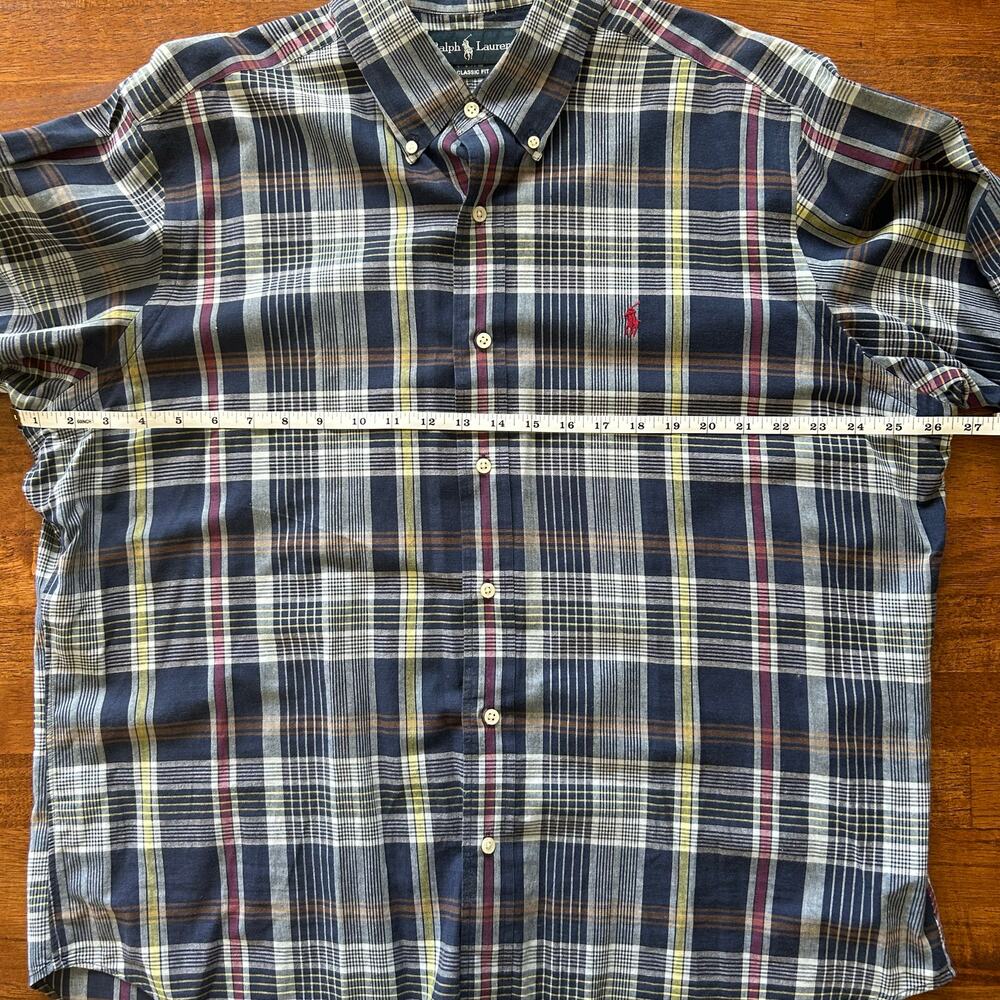 Polo Ralph Lauren men’s casual plaid short sleeve button-down size XL - Picture 7 of 8